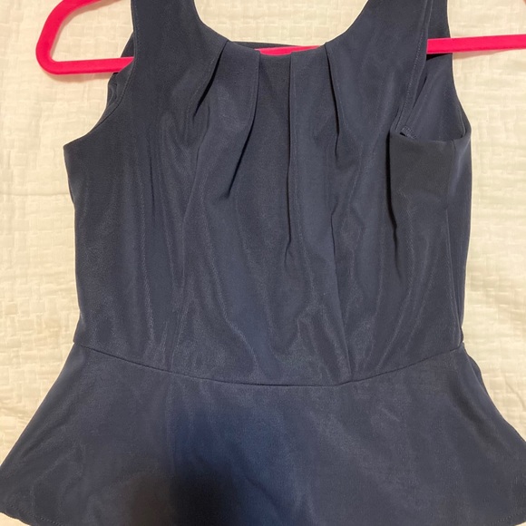 Navy blue peplum top - Picture 1 of 5